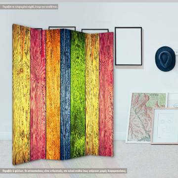 Room divider  Colorful wood