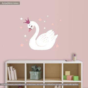 Kids wall stickers Cute swan Princess 2