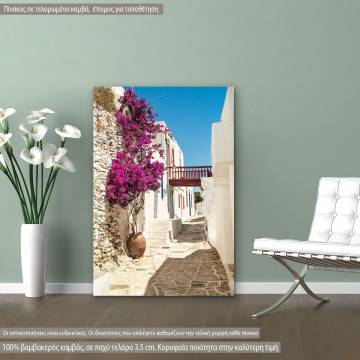 Πίνακας σε καμβά Σίφνος, Traditional greek alley on Sifnos
