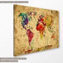Canvas print Colorfull world map, side