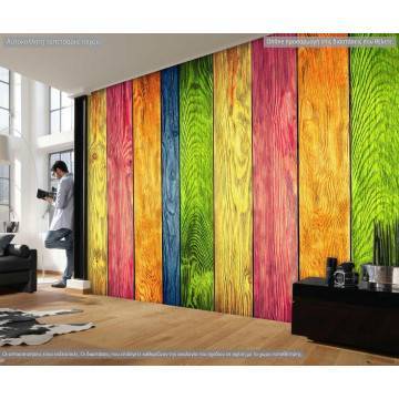 Wallpaper Colorful wood