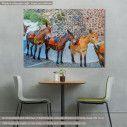 Canvas print Donkeys in Santorini