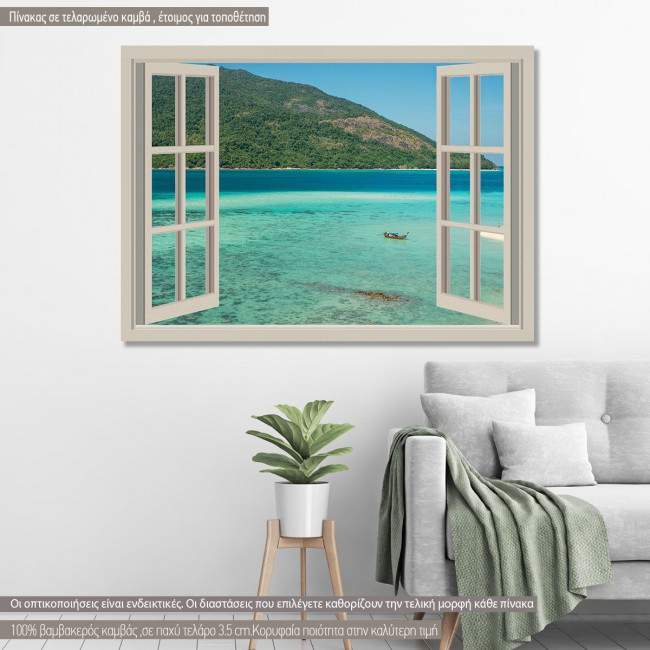 Canvas print Summer vacation window