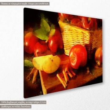 Canvas print Apples with cinnamon sticks 2