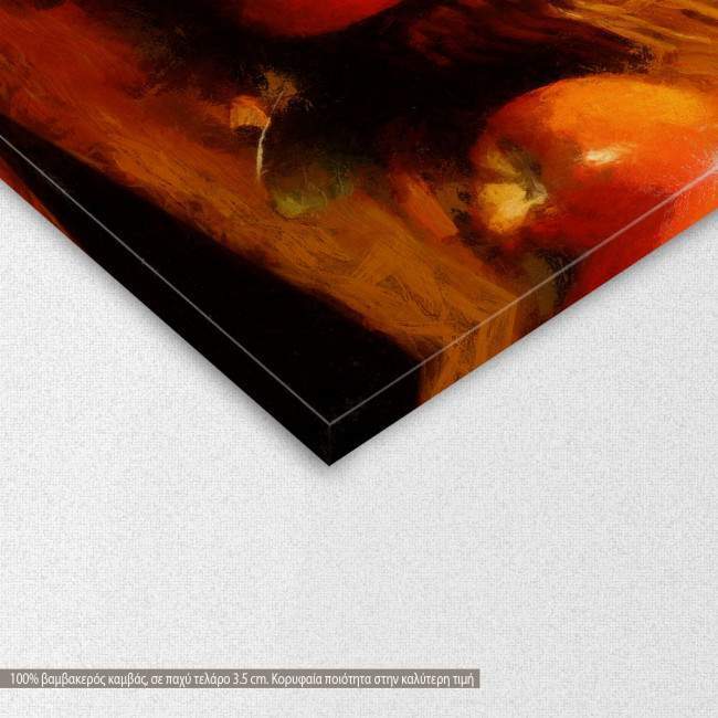 Canvas print Apples with cinnamon sticks, detail