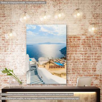 Canvas print Santorini panorama