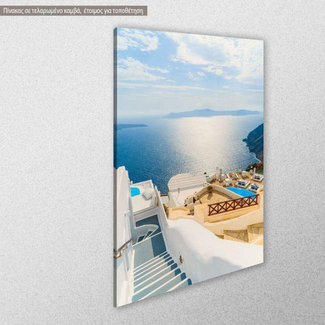 Canvas print Santorini panorama, side