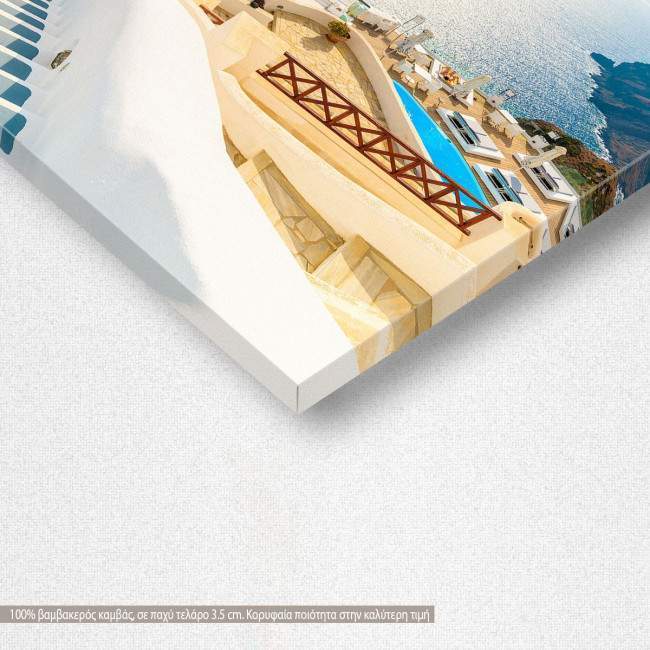 Canvas print Santorini panorama, detail