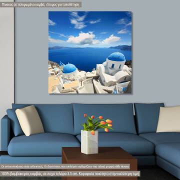 Canvas print Santorini view VIII