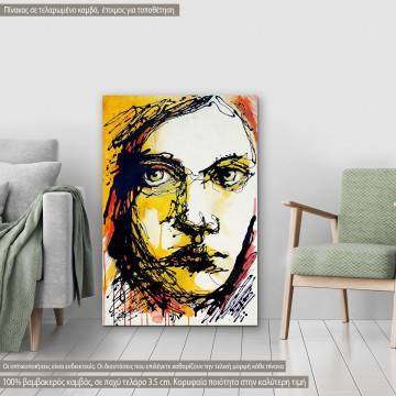 Canvas print Watercolor girl IV