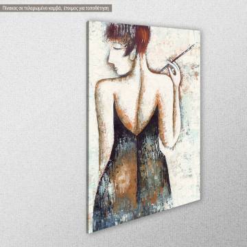 Canvas print Smoking lady View 1 2
