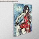 Canvas print Woman and a violin, side