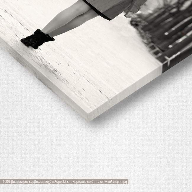 Girl with rainbow umbrella, πίνακας σε καμβά, λεπτομέρεια