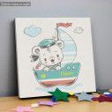 Kids canvas print Bear captain