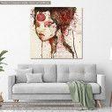 Canvas print Watercolor girl V
