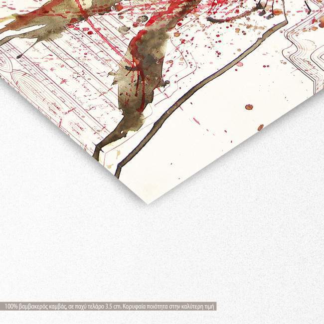 Πίνακας σε καμβά Watercolor girl V, λεπτομέρεια