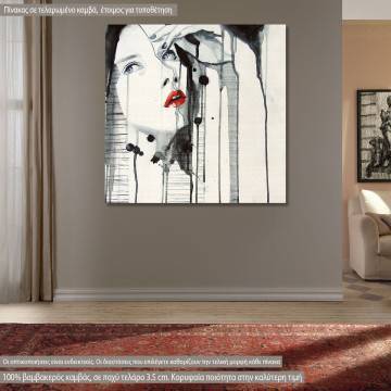 Canvas print Watercolor girl VI