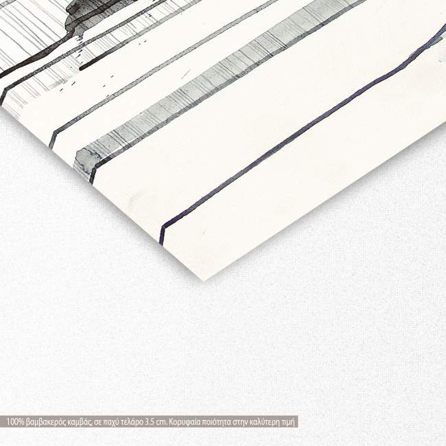 Πίνακας σε καμβά Watercolor girl VI, λεπτομέρεια