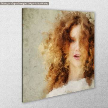 Πίνακας σε καμβά Beautiful girl painting 2