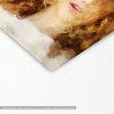 Canvas print Beautiful girl painting, detail