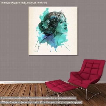 Canvas print Watercolor woman