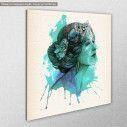 Canvas print Watercolor woman, side