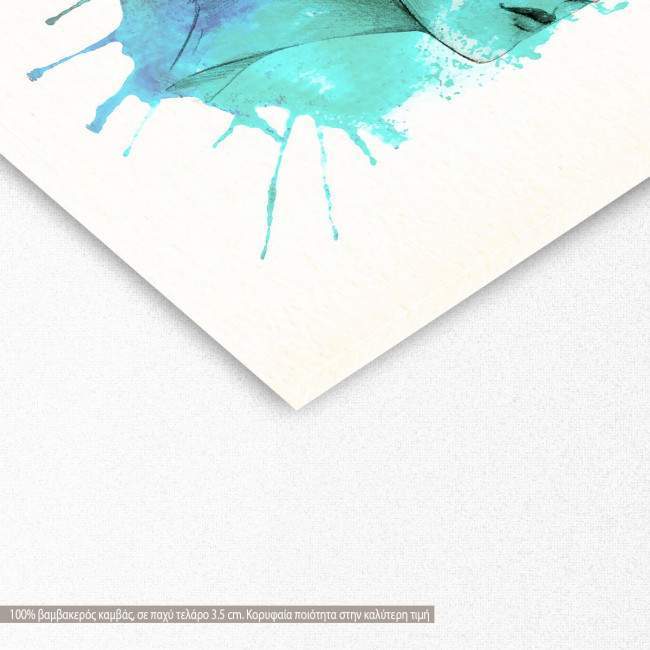 Canvas print Watercolor woman, detail