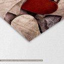 Wooden hearts, πίνακας σε καμβά, λεπτομέρεια