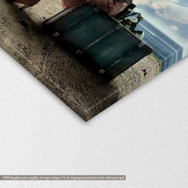 Canvas print Woman with a beatle, detail