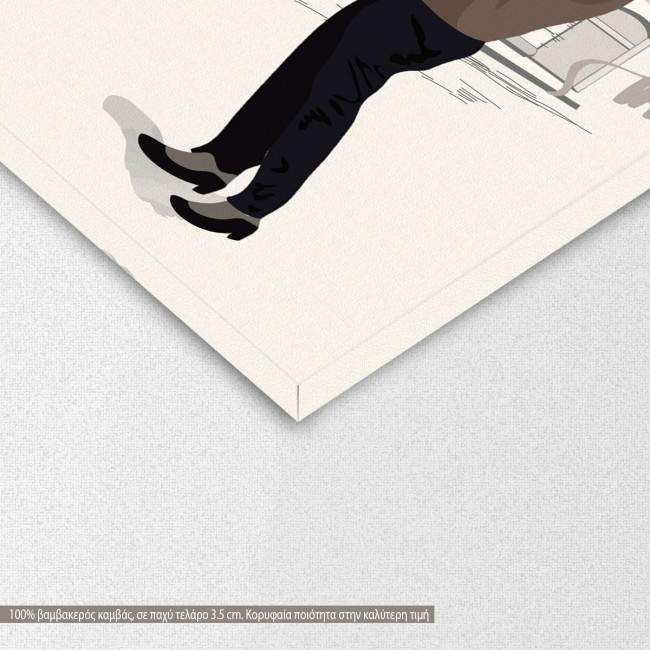 Street views in the old city, πίνακας σε καμβά, λεπτομέρεια