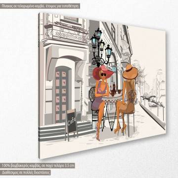 Πίνακας σε καμβά Fashion girls in the the city 2