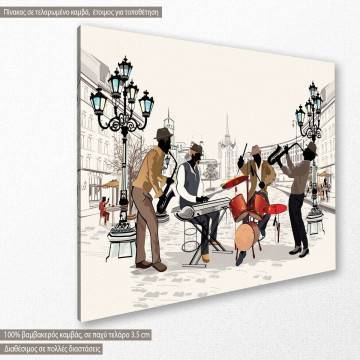 Canvas print Musicians in the city Framed canvas View 1 2