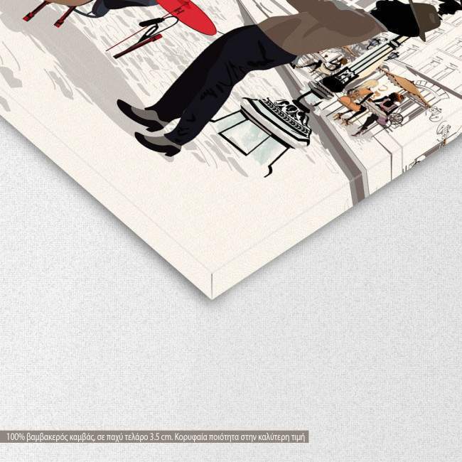 Canvas print Musicians in the city, detail