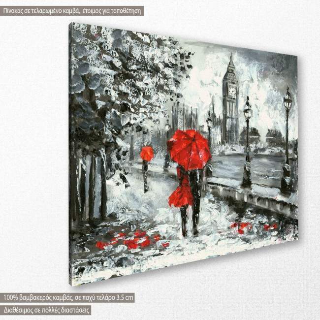 Canvas print  Street view of London, side