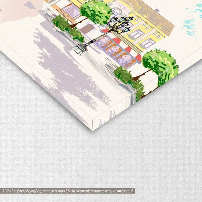 Canvas print Street cafe, detail