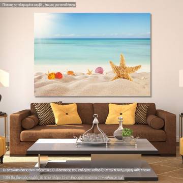 Πίνακας σε καμβά Παραλία, Summer beach I