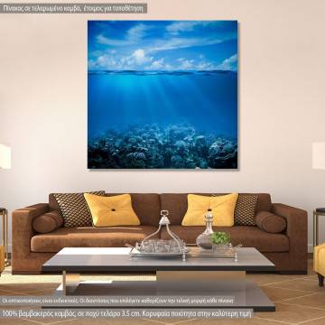 Πίνακας σε καμβά Βυθός, Underwater coral reef