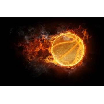 Wallpaper Flaming basketball 2