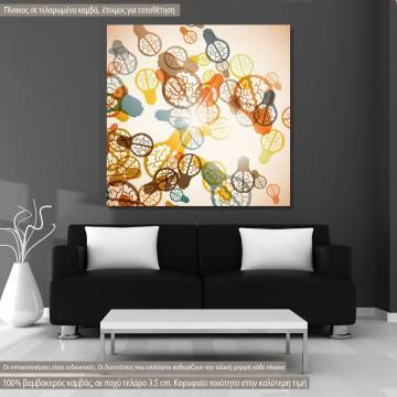 Canvas print Brain bulb