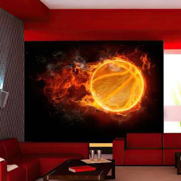 Wallpaper Flaming basketball