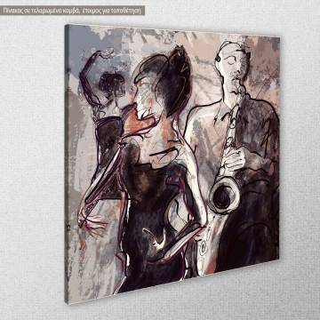 Canvas print Jazz band with dancer 2