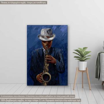 Πίνακας σε καμβά Μουσική, Saxophone player