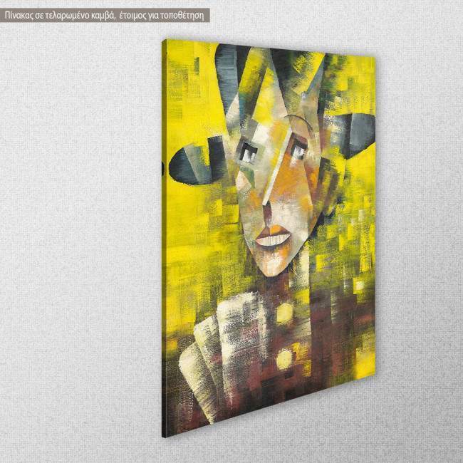 Canvas print Card player, side