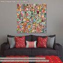 Canvas print Digital letters collage