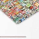 Digital letters collage, πίνακας σε καμβά, λεπτομέρεια