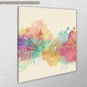 Canvas print Watercolor city, side