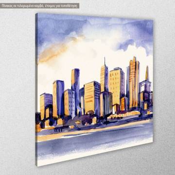 Canvas print Watercolor cityscape 2