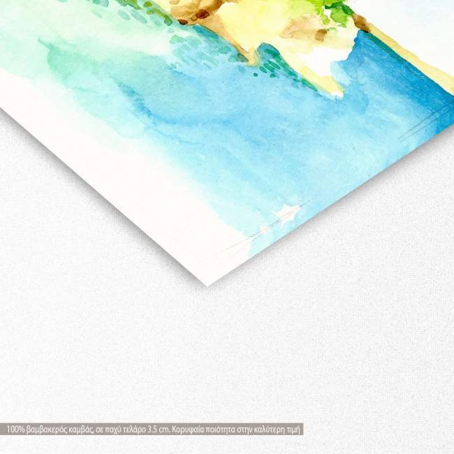 Canvas print Village by the sea, detail