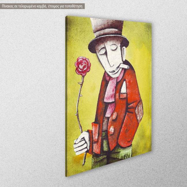 Canvas print Flower in hand, side