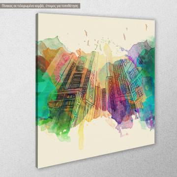 Canvas print Aquarell city 2